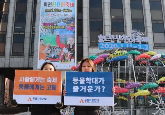 [기자회견] 산천어 축제의 동물학대를 중단하라!