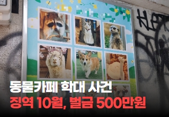 [동물학대] 동물카페 학대사건 징역 10월, 벌금 500만원 판결