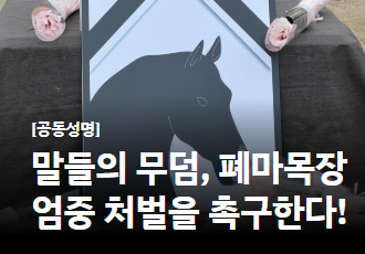 [공동성명]‘말들의 무덤’ 폐마목장 농장주, 죄에 상응하는 엄중 처벌을 촉구한다!